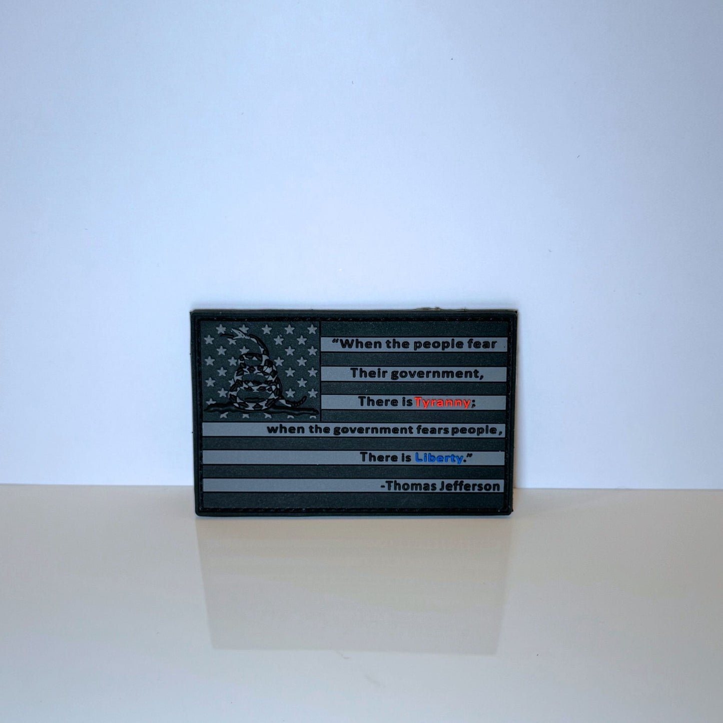 USA Flag When The People Fear PVC Patch