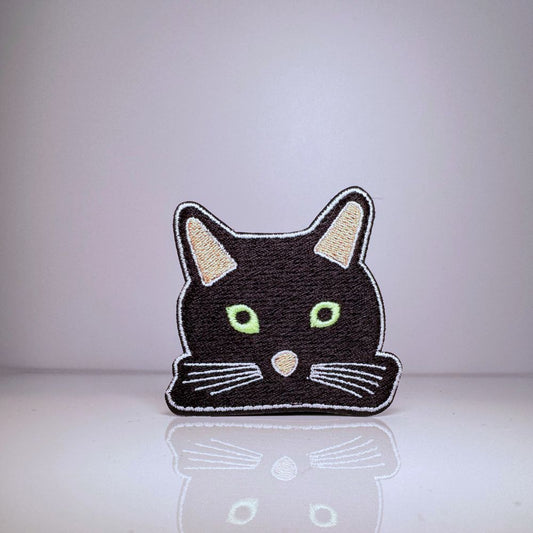 Black Cat Face Patch